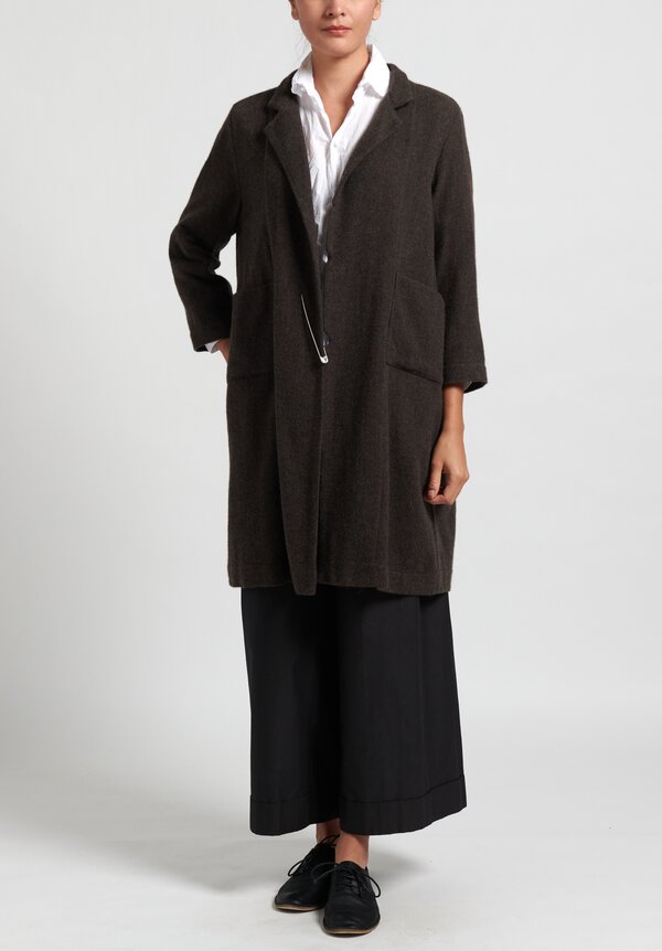 Daniela Gregis Cashmere Chicory Point Coat in Brown