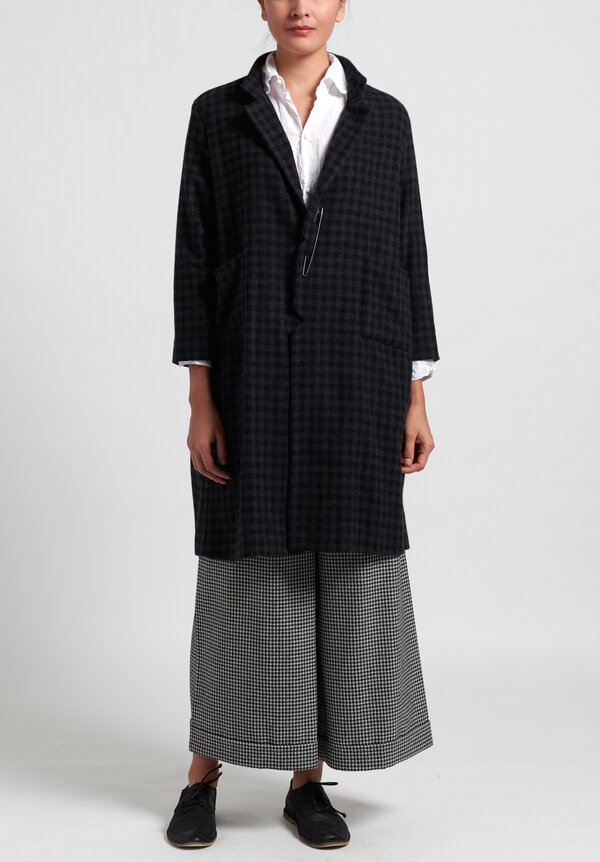 Daniela Gregis Cashmere Chicory Point Coat in Navy	