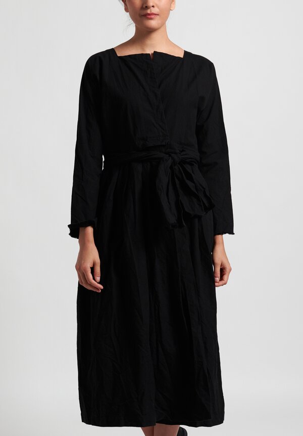 Daniela Gregis Cotton Wisteria Coat in Black	