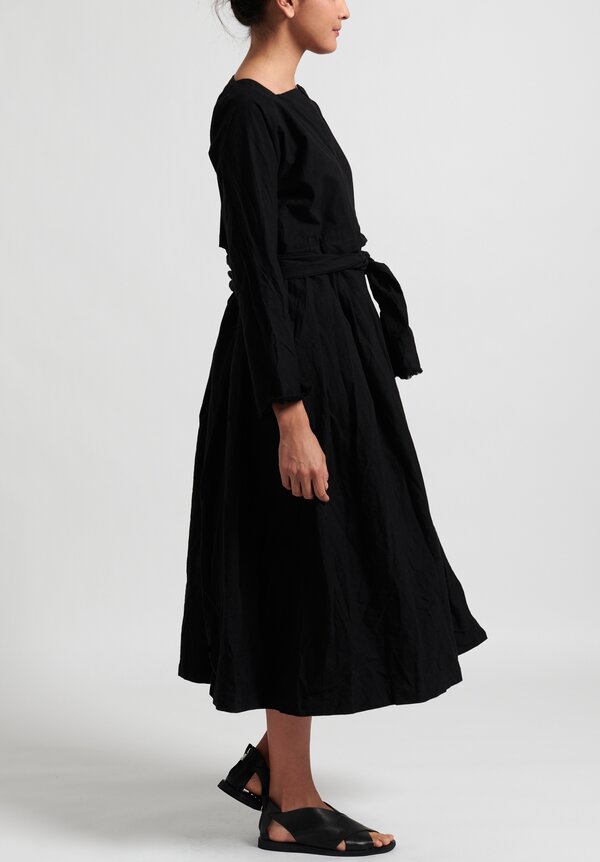 Daniela Gregis Cotton Wisteria Coat in Black	