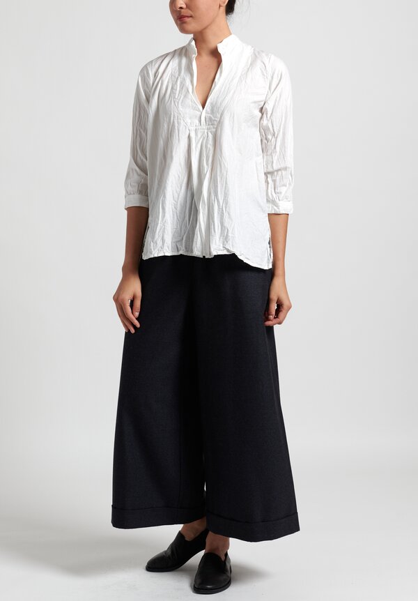 Daniela Gregis Wool Pajama Pocket Pants in Anthracite/Black	