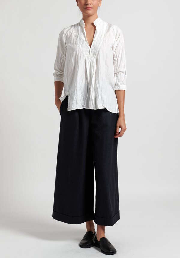 Daniela Gregis Wool Pajama Pocket Pants in Anthracite/Black	