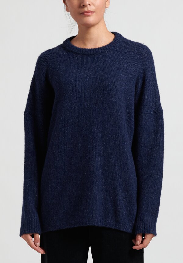 Kaval Cashmere/ Sabel Tweed Crew Neck Sweater	