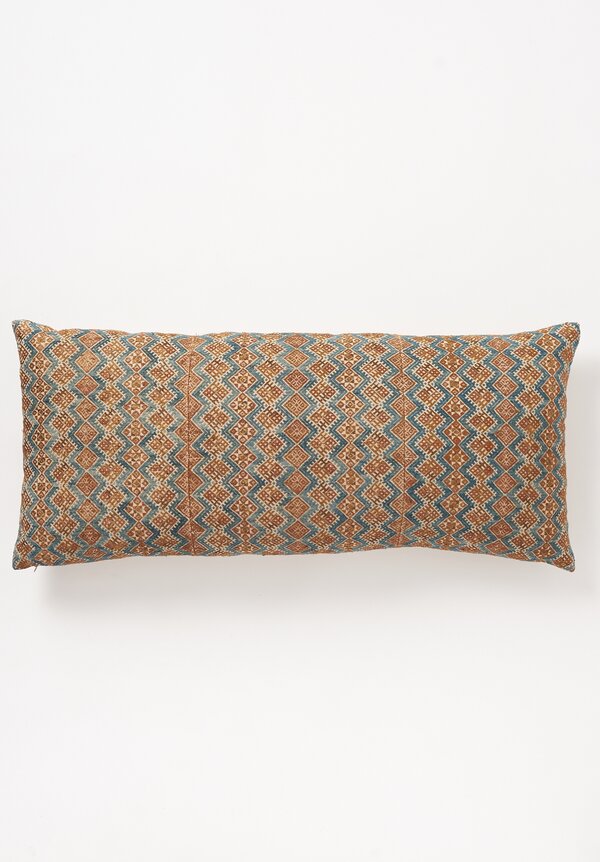 Shobhan Porter Large Hand-Embroidered Chinese Lumbar Pillow	