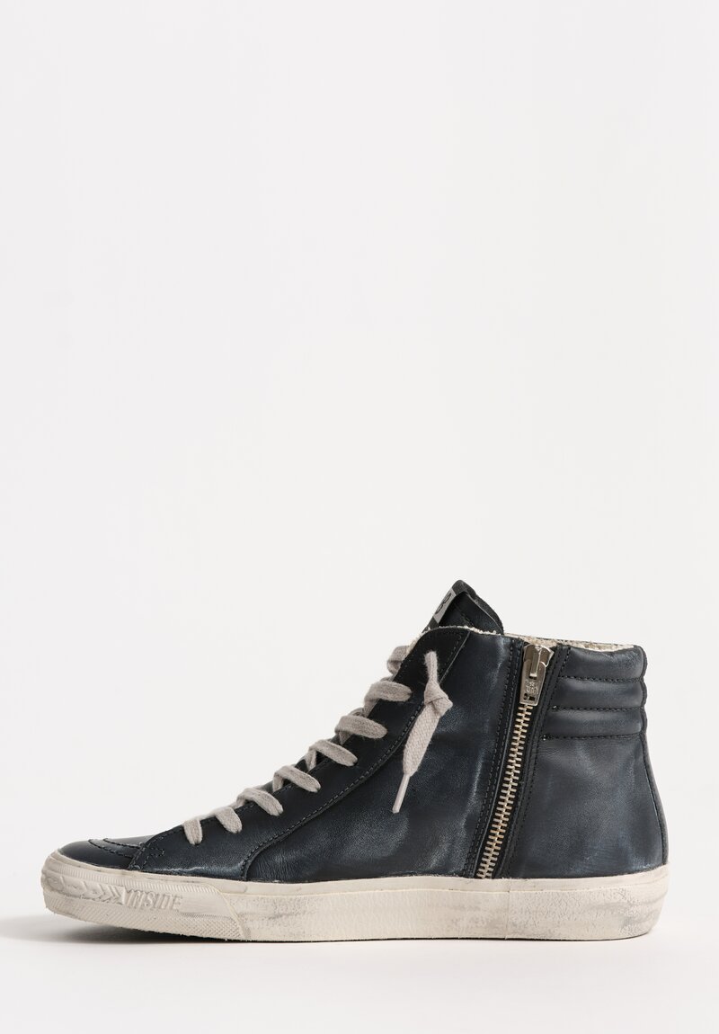 Golden Goose Studded Slide Sneaker in Black	