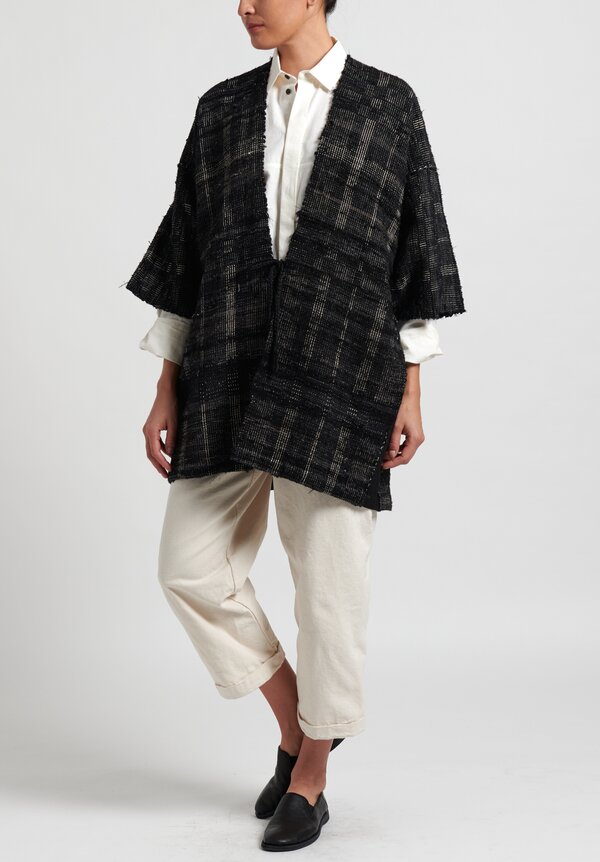 Jan-Jan Van Essche Sakiori Kimono Coat in Black | Santa Fe Dry