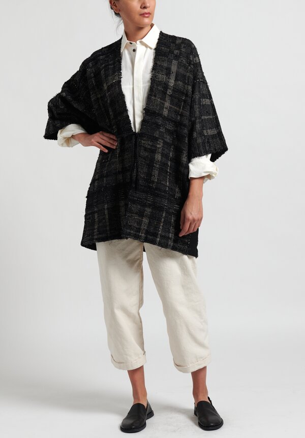 Jan-Jan Van Essche Sakiori Kimono Coat in Black | Santa Fe Dry