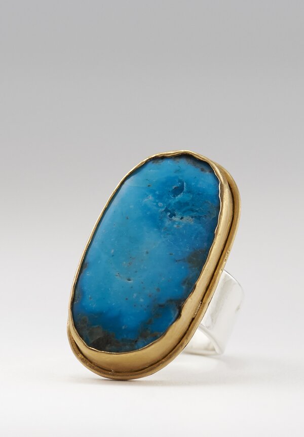 Greig Porter 22K & Sterling, Old Persian Turquoise Ring ll