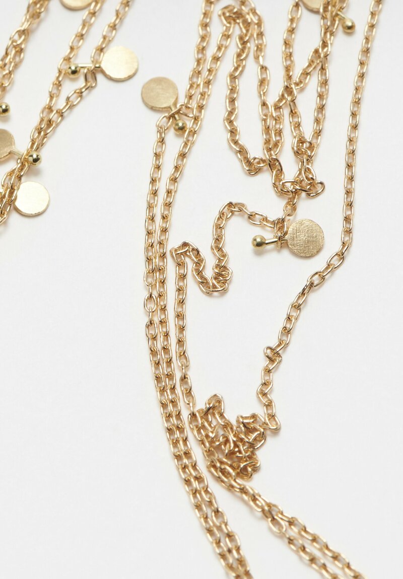 Sia Taylor 18K, Tiny Dots Double Chain Necklace	