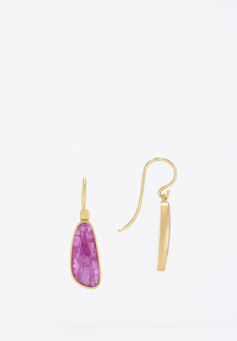 Lola Brooks 18K, Ruby Pebble Drop Earrings	