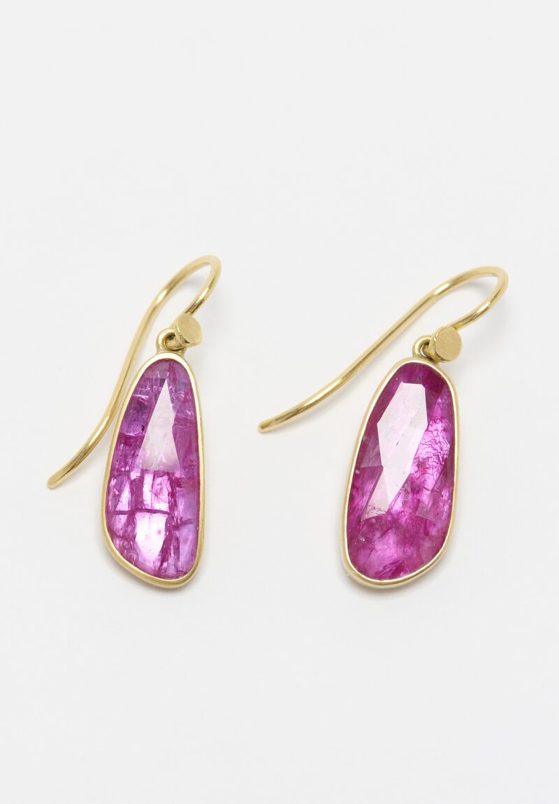 Lola Brooks 18K, Ruby Pebble Drop Earrings	