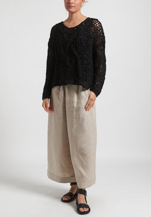 Rundholz Loose Knit Sweater in Black	
