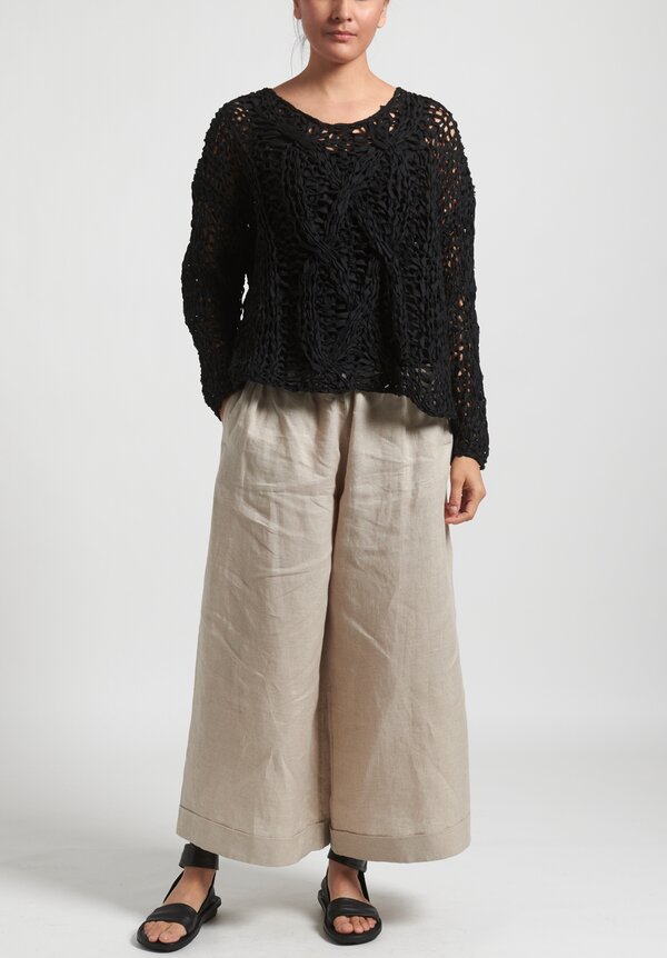 Rundholz Loose Knit Sweater in Black	