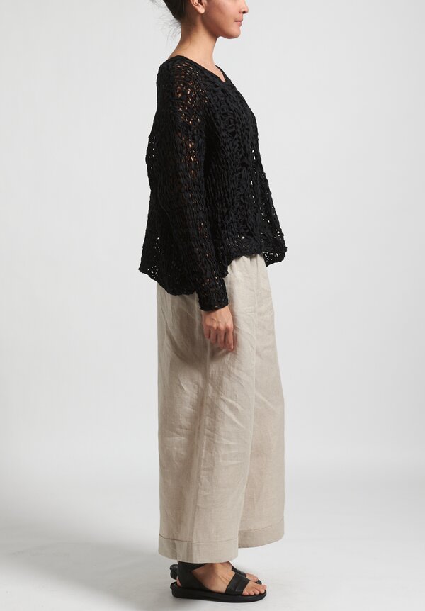 Rundholz Loose Knit Sweater in Black	