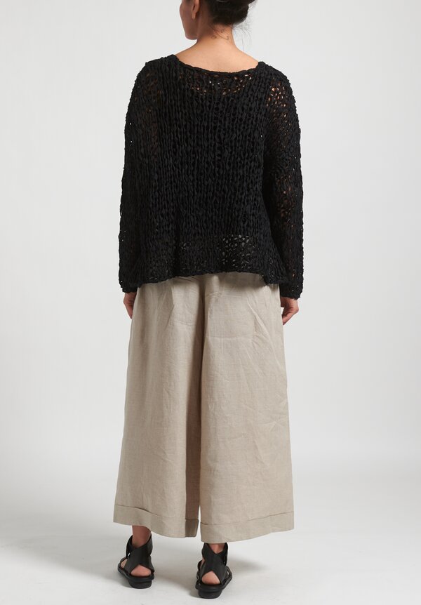 Rundholz Loose Knit Sweater in Black	