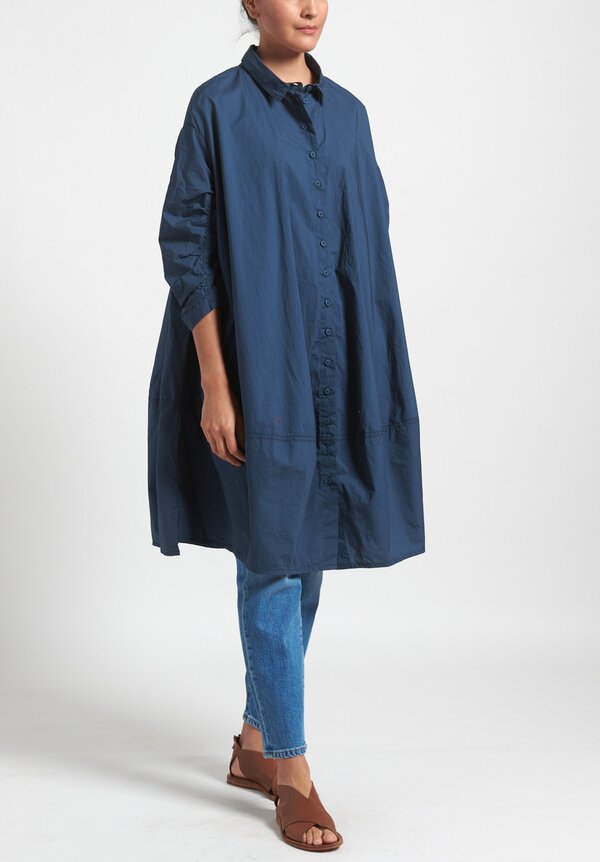 Rundholz Balck Label Collared Tunic in Plum Blue