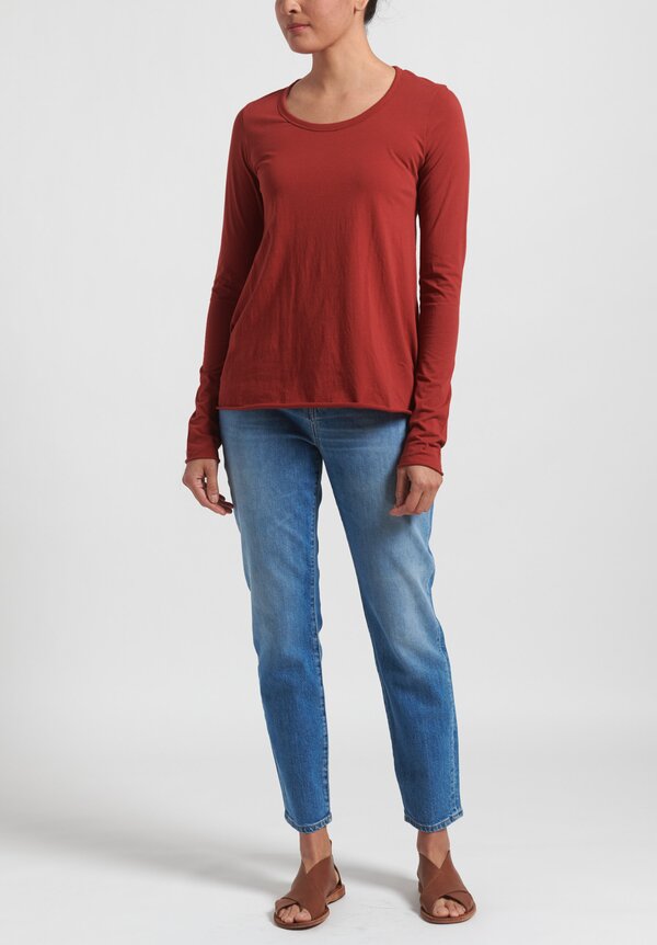 Rundholz Black Label Long Sleeve T-Shirt	in Berry Red