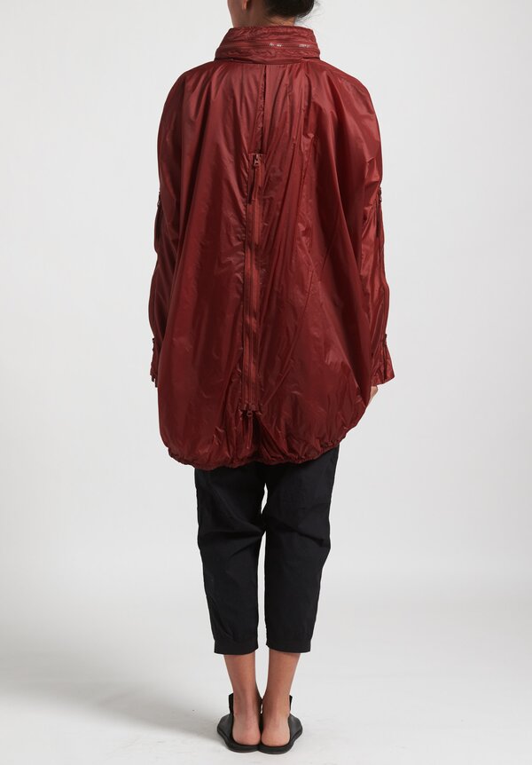 Rundholz Black Label Lightweight Multi-Zipper Jacket in Berry Red
