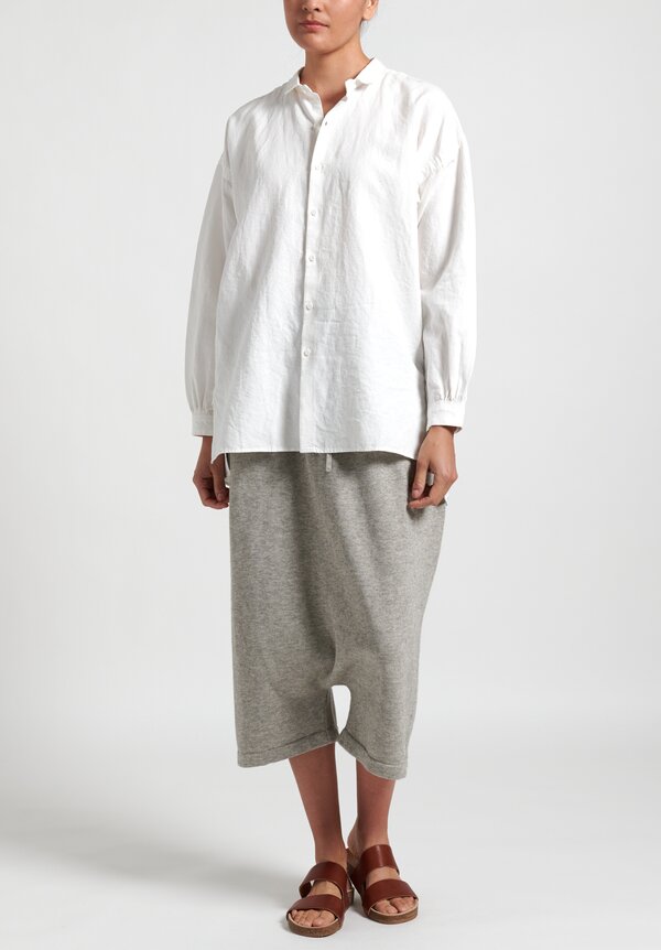 Lauren Manoogian New Playa Drop Crotch Pants in Grey Melange	