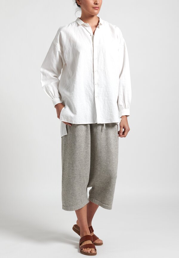 Lauren Manoogian New Playa Drop Crotch Pants in Grey Melange	