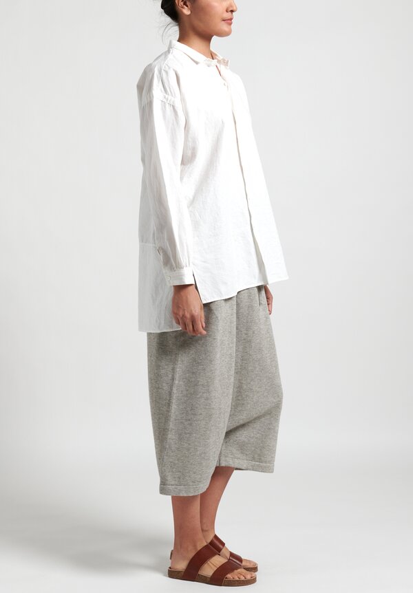 Lauren Manoogian New Playa Drop Crotch Pants in Grey Melange	