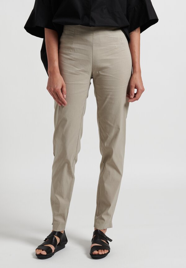 Rundholz Skinny-Leg Stretch Pants in Cement Tan