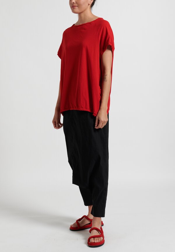 Rundholz Dip Cotton T-Shirt in Red