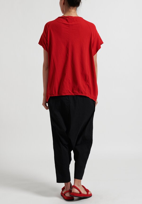 Rundholz Dip Cotton T-Shirt in Red
