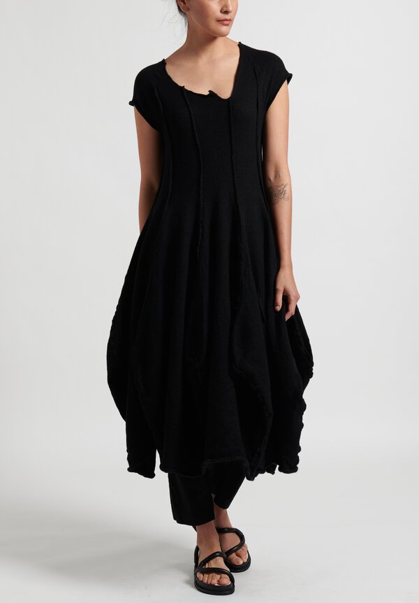 Rundholz Dip Sleeveless Knitted Dress in Black