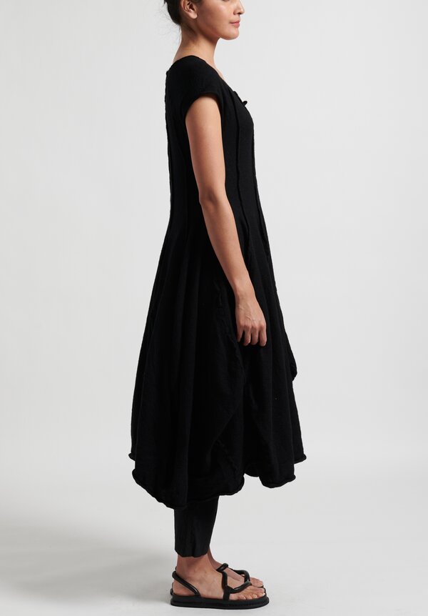 Rundholz Dip Sleeveless Knitted Dress in Black