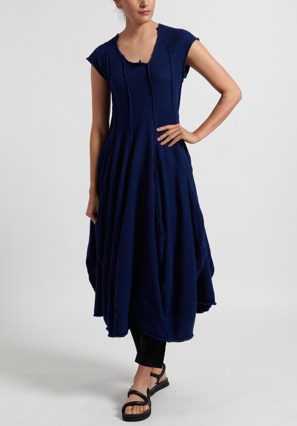 Rundholz Dip Sleeveless Knitted Dress in Navy Blue