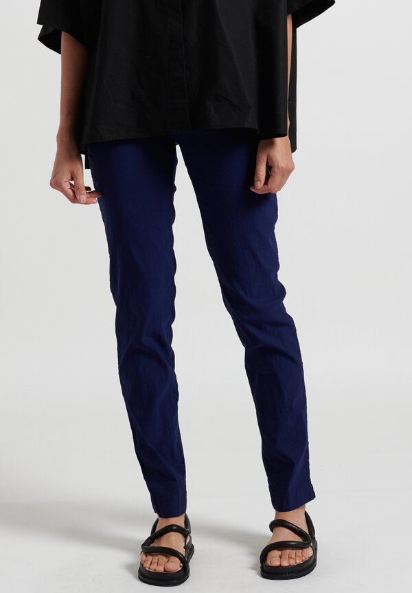 Rundholz Dip Straight Leg Stretch Pants in Blue	