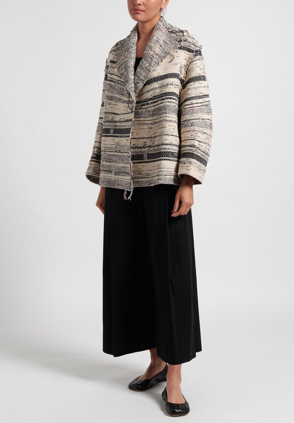 Boboutic Short Jacket in Neutral and Black Stripes | Santa Fe Dry