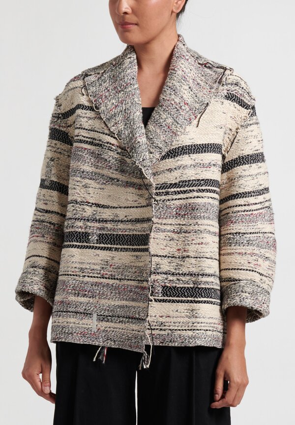 Boboutic Short Jacket in Neutral and Black Stripes | Santa Fe Dry