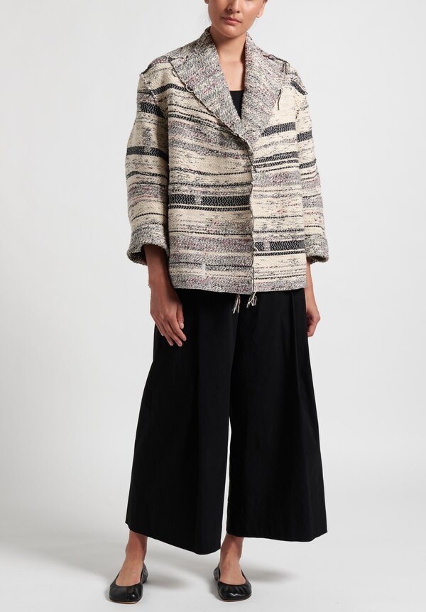 Boboutic Short Jacket in Neutral and Black Stripes | Santa Fe Dry