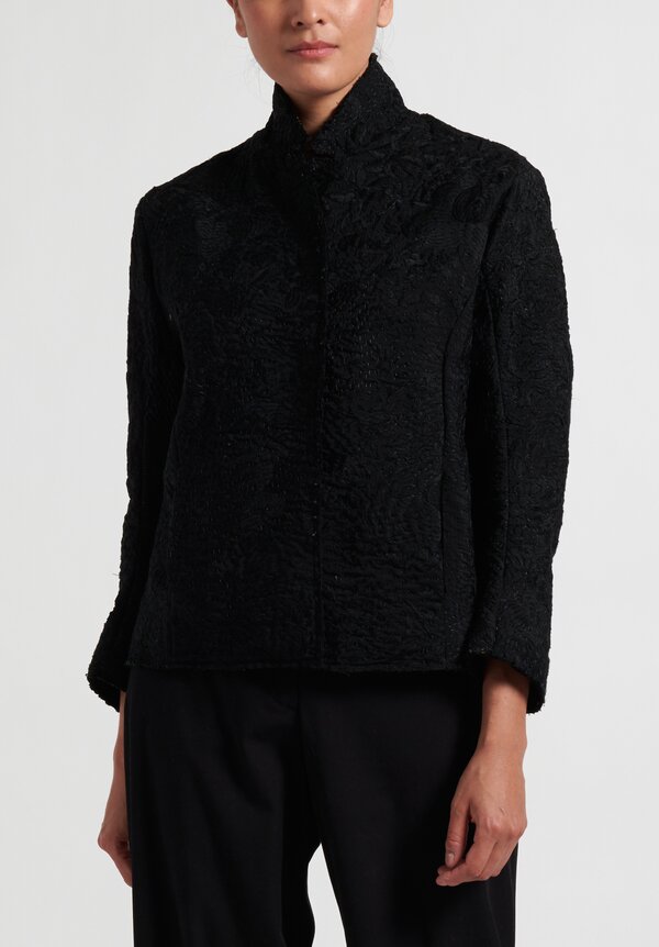By Walid 19th C. Embroidery Haya Jacket in Black	