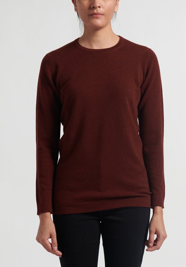 Hania New York Cashmere Crewneck in Red Grous	