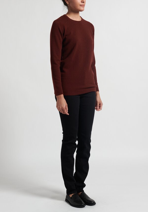 Hania New York Cashmere Crewneck in Red Grous	