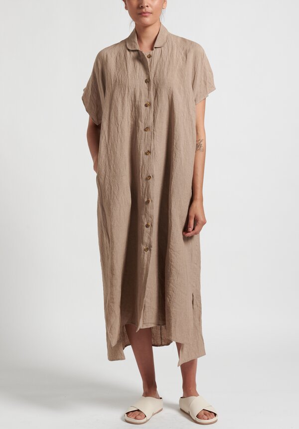 Lauren Manoogian New Dormer Shirtdress in Taupe