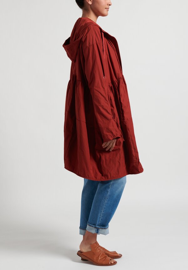 Rundholz Black Label Multi-Zipper Long Hooded Jacket	in Red