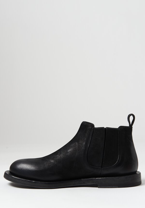 Rundholz Dip Leather Ankle Bootie in Black