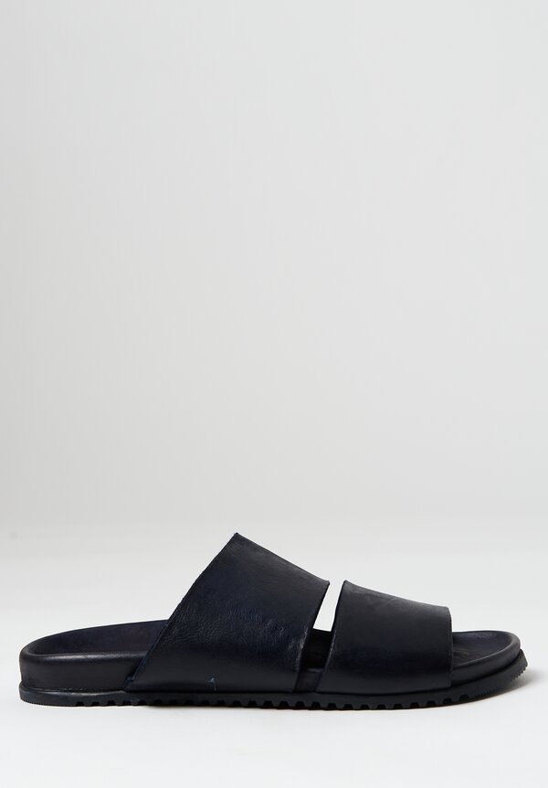 Rundholz Dip Leather Slip-On Sandal	in Blue
