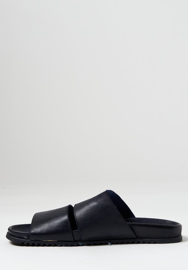 Rundholz Dip Leather Slip-On Sandal	in Blue