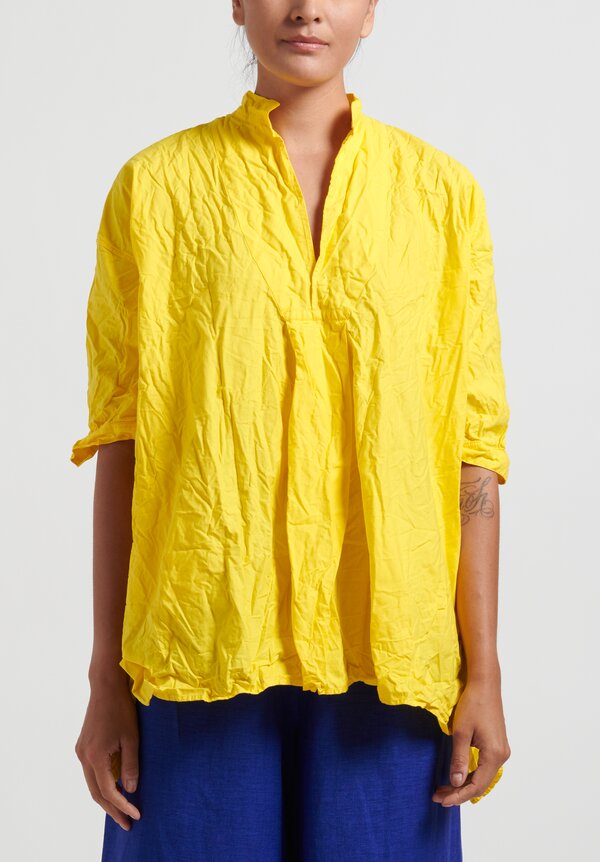 Daniela Gregis Washed Cotton Kora Shirt in Yellow	