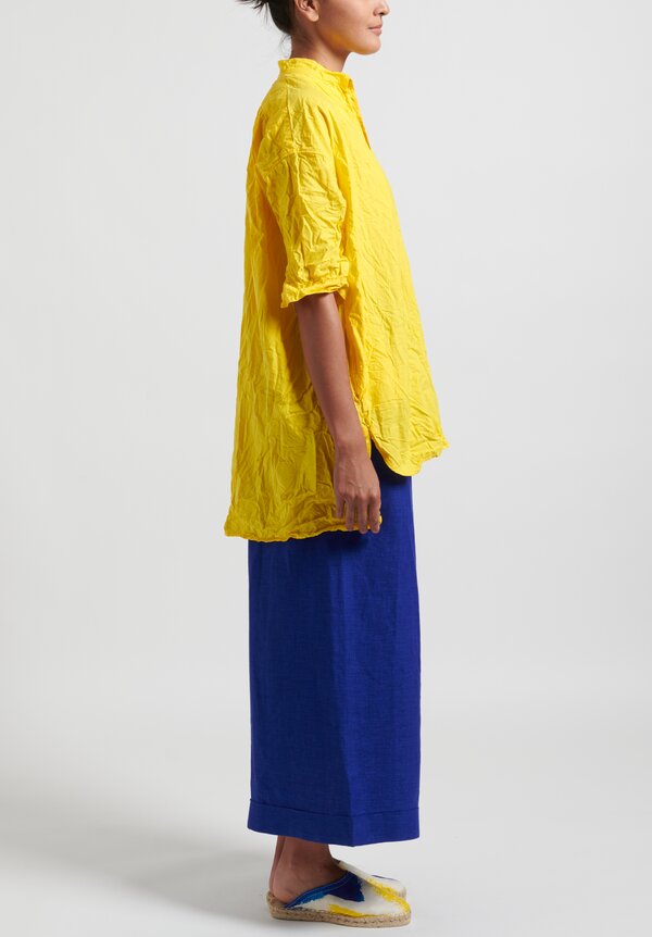 Daniela Gregis Washed Cotton Kora Shirt in Yellow	