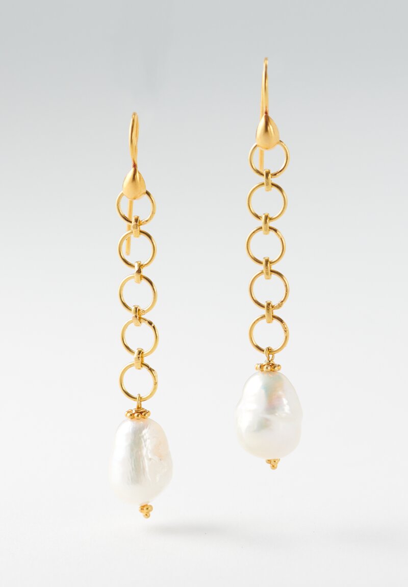 Greig Porter 18K, Cultured Pearl Hanging Earrings	