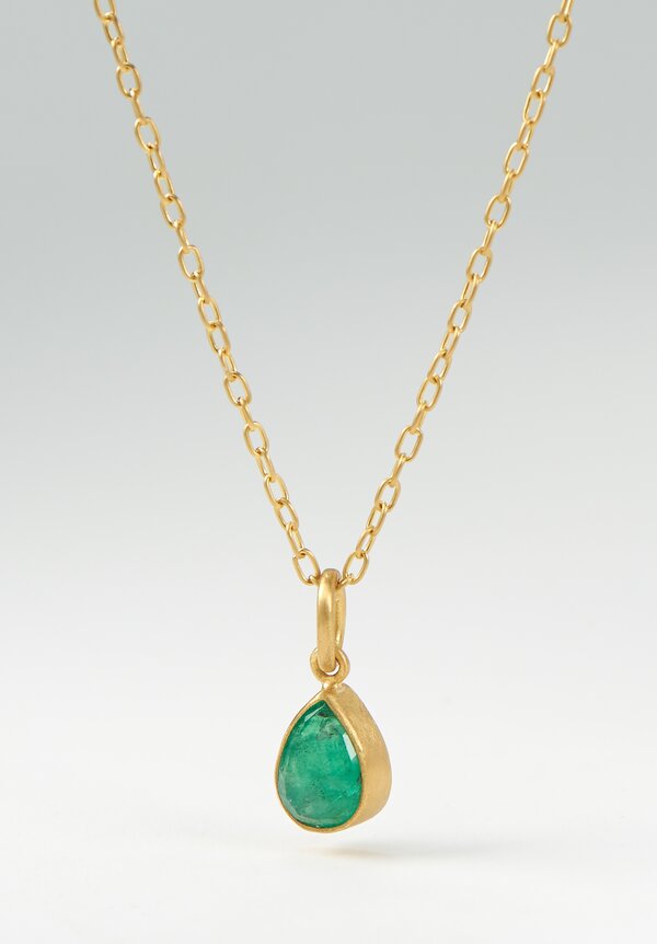 Stephanie Albertson 22K, Emerald Pendant	