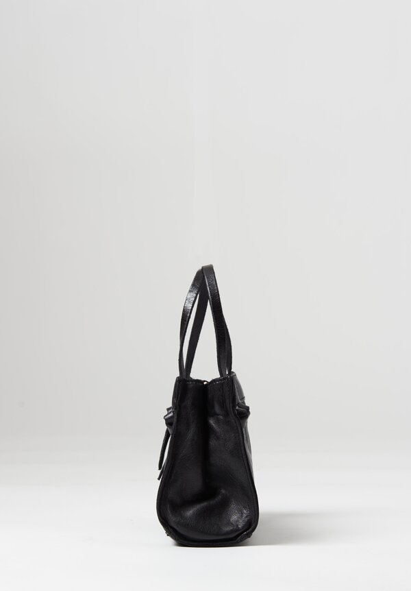 Campomaggi Mini Knotted Handle Shoulder Bag Black	