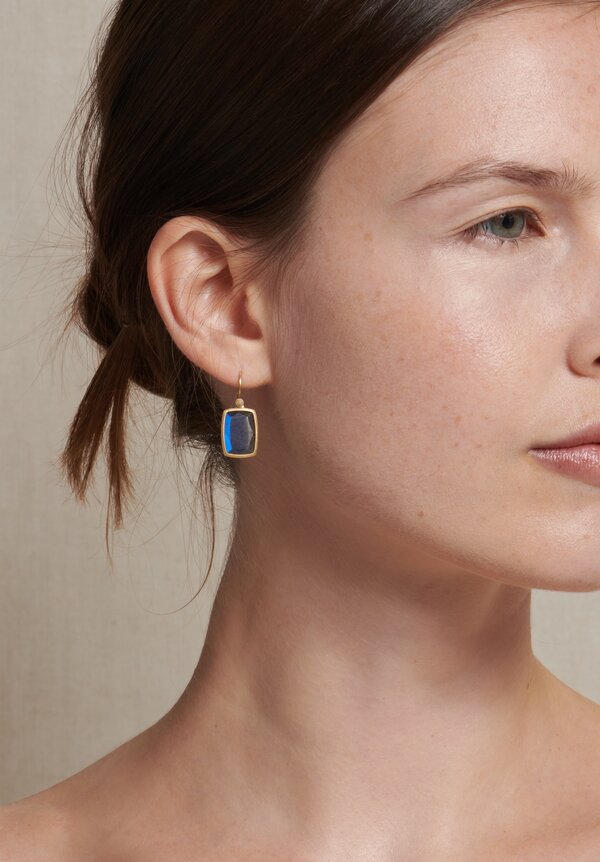 Lola Brooks 18K, Blue Labradorite Earrings	