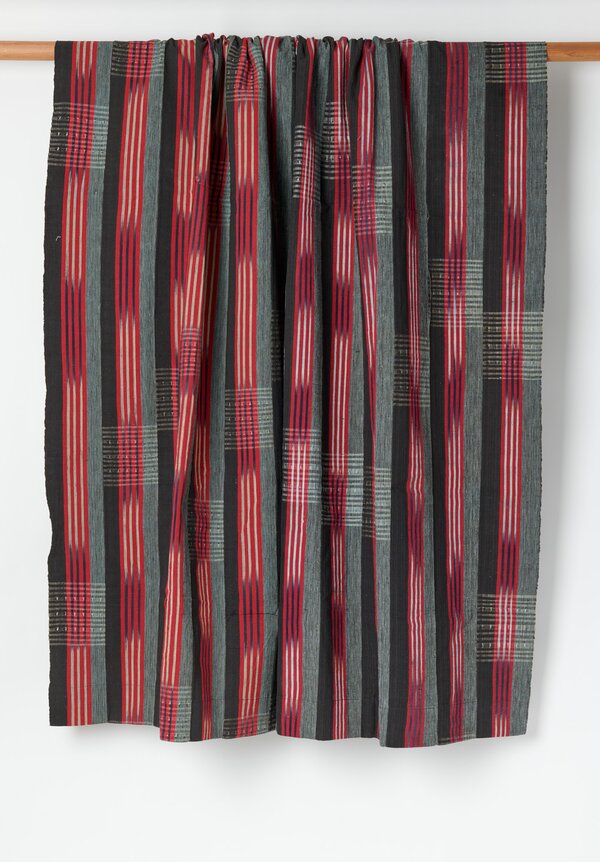 Antique and Vintage Handmade Nigerian Crossed Stripes Yoruba Textile	
